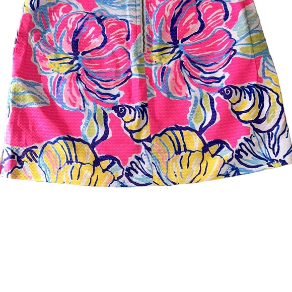 Lilly Pulitzer Pink Marigold Swept By The Tides Mini Skort Skirt - 2 - Picture 9 of 16